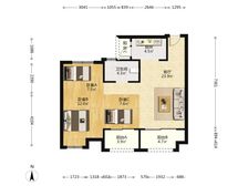 公元世家三期88平三房朝南毛坯好房出售