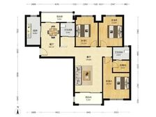 保利湖畔阳光苑二期 3室2厅 120.56平