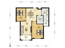 保利湖畔阳光苑二期 2室2厅 88.75平