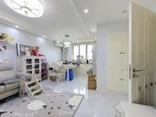 点进来看 莘城苑装修好 开放式厨房 墙布装饰