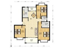 强生花苑2期 电梯洋房 飞机户型 得房率83 与嘉佰道做邻居
