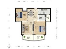 精装修,连体双阳台+人车分流明星小区