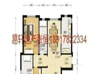 雅戈尔长风8号 1150万 2室2厅2卫 精装修,南北通透