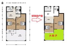 一楼带20平大院子,双南2房带客厅,近地铁,商场,公园