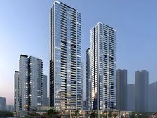 江北嘴北滨二路,中铁西派城全新滨江环幕大平层,全玻璃幕墙设计