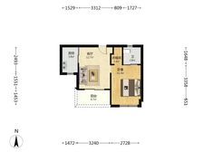精选光谷好房 新上 保利华都 1室1厅 54.43平朝南一居