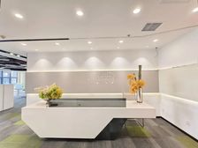 中创汇520信息港 精装修业主配家具 大气前台 双面采光