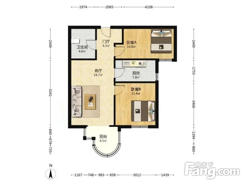 津铁泽苑新出南北通透户型 好楼层 采光好 配套成熟业主急售