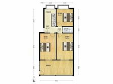 【拥金1】嘉陵东里 3室1厅 72.65平 南北通透 1楼带