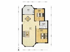【拥金1】天房天拖盈艺园 2室2厅 101.33平 南北通透