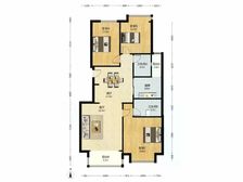 【拥金1】浩天天娇源 3室2厅 145.67平 南北通透