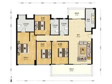 敏捷紫岭天玺正规4居室婚房装修采光好空间大不临街
