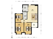 保利新武昌K4地块 3室1厅 94.55平