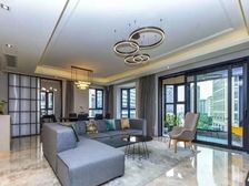 徐汇中信君廷名邸装修客厅朝南落地窗