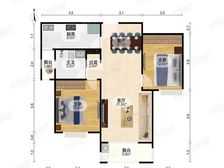 新上、次新房 104.17平2居 南向精装修 拎包入住