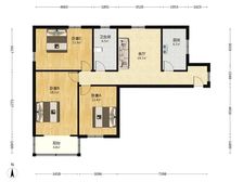 地铁4号线口单价6万+南北3房 园林大型小区 环境好 无稅房
