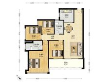 越秀和樾府三期4室2厅高楼层对流,采光通风好次新房可以拎入住