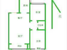 东湖万达旁 未来城D区 南北通透两室 高楼层
