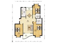 水木年华花园 3室2厅 137.43平