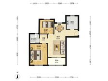 欣乐苑(东苑) 2室1厅 74.16平