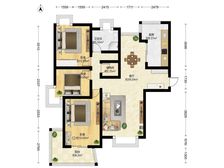金沙雅苑三期 116.45平3居 南北向中装修 拎包入住