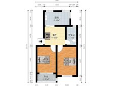 新长征花苑 63.8平2居 南北向简装修 视野无遮挡