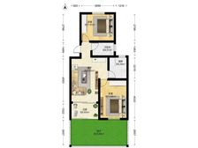 真源小区 1楼双花园的两房一厅,看房有钥匙