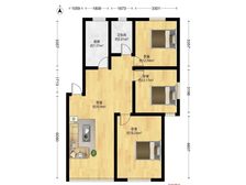 真源小区 110.56平3居 南北向简装修 随时签约