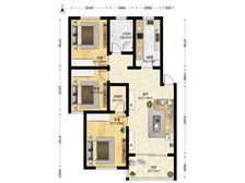 真源小区 110.56平3居 南北向精装修 视野无遮挡