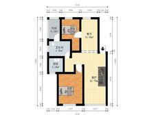 真源小区 68.2平2居 南北向精装修 视野无遮挡