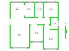 铂悦山冬景园两卫 小三室采光好 东站旁次新小区