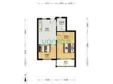 宝山桃园新村 南向中层2室1厅 满五 55.8平185万