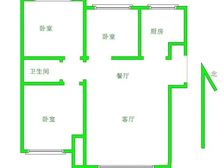 90万!县学街 冬景园 毛坯132平3室 南北通透御景风荷