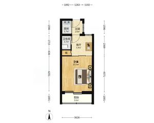 杨庄北街4号院 1室1厅 42.3平