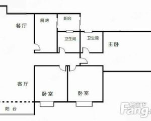 珠江新城 君怡大厦 132方 三房 东南向望公园