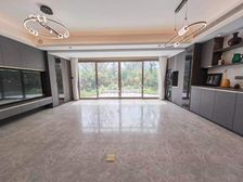前排湖景下叠别墅,全新精装没住过,地下室100平 ,两个花园