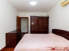 老静安花园小区,小区前排中间楼栋,纵览园林绿化。